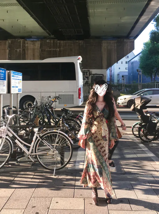 复古印花休闲裙子长袖连衣裙女早秋新款收腰a字包臀鱼尾长裙00197