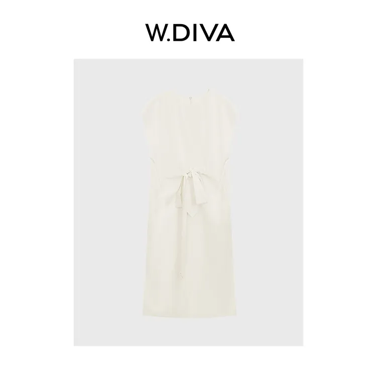 W.Diva【纽结裙】定制天丝棉自然呼吸感交叉扭结夏连衣裙52D052266