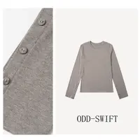 【帕诺普利】慵懒极简风高级感气质圆领打底 DX243591