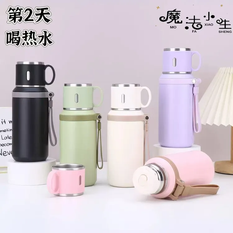 316不锈钢保温杯简约时尚泡茶杯女士高颜值便携水杯男款钢盖水杯