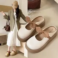 【万达清仓】厚底增高包头半拖鞋女生四季外穿2025新款配裙子鞋1-3