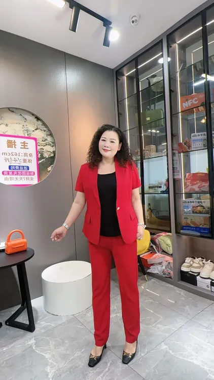 0666新款韩版喜事西装气质套装9019