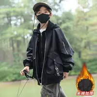 【二棉外套】男童秋装外中大童儿童装男孩春秋季洋气夹克炸街上衣潮