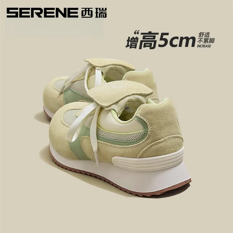 西瑞舒适百搭复古小众厚底不累脚女鞋运动鞋老爹鞋夏季新款休闲鞋