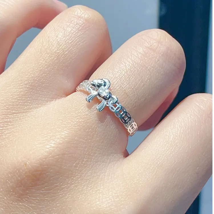 足银戒指 足银990马上有钱戒指设计感气质百搭纯银男女款钱币