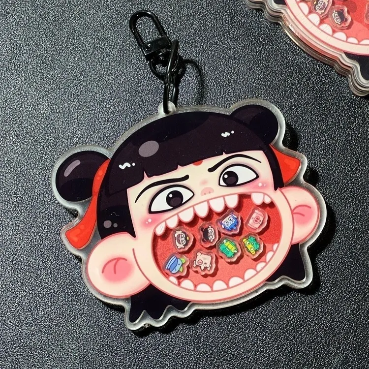 新款哪吒之魔童闹海大嘴摇摇挂件高颜值亚克力