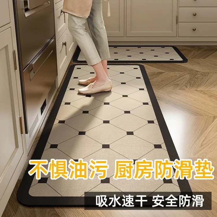 美式厨房专用地垫吸水吸油硅藻泥吸水垫浴室脚垫可擦家用防滑地毯
