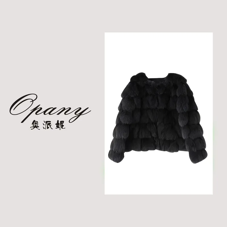 秋冬时尚进口芬兰拼接狐狸毛OPN2428