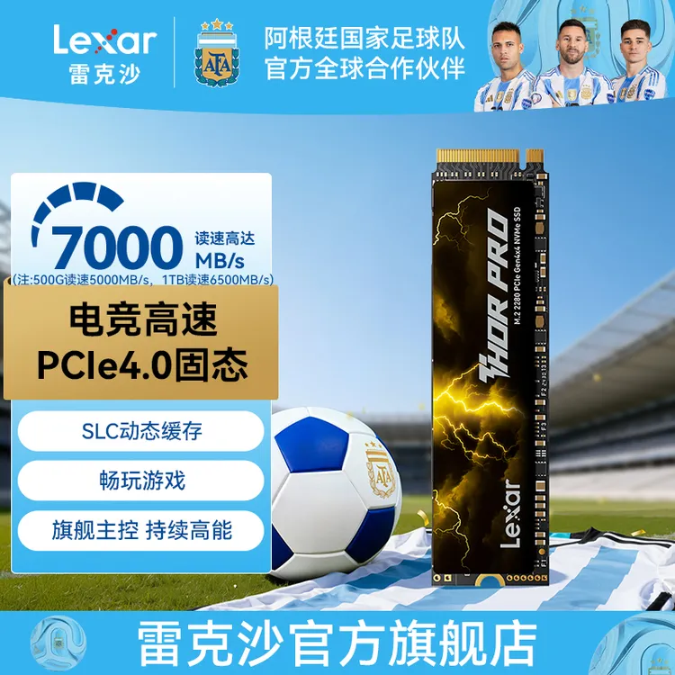 Lexar/雷克沙雷神THOR PRO固态硬盘 高速PCIe4.0 m2电脑NVME协议