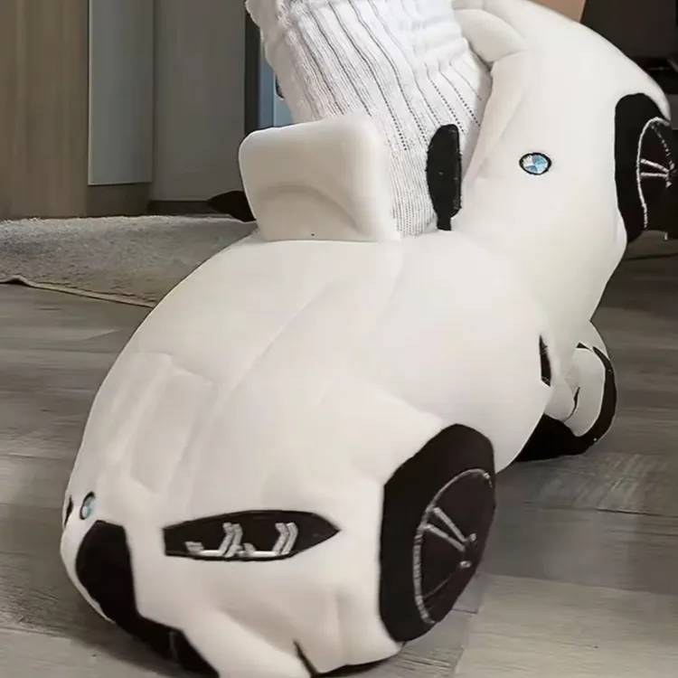 炫酷跑车仿真赛车宝马车拖鞋爆款卡通拖鞋男女亲子毛绒舒适居家