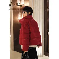 KOKO WANG【星河】30支天蚕丝重工烫钻时尚95白鹅绒外套X8035K15W42