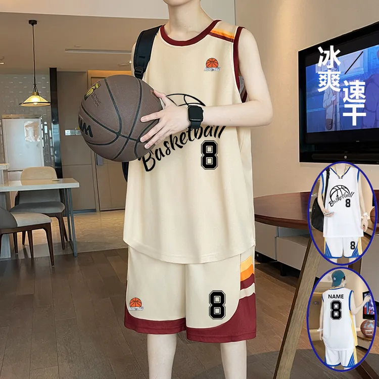 薄款无袖速干休闲运动套装透气吸汗学生青少年夏季篮球服定制队服