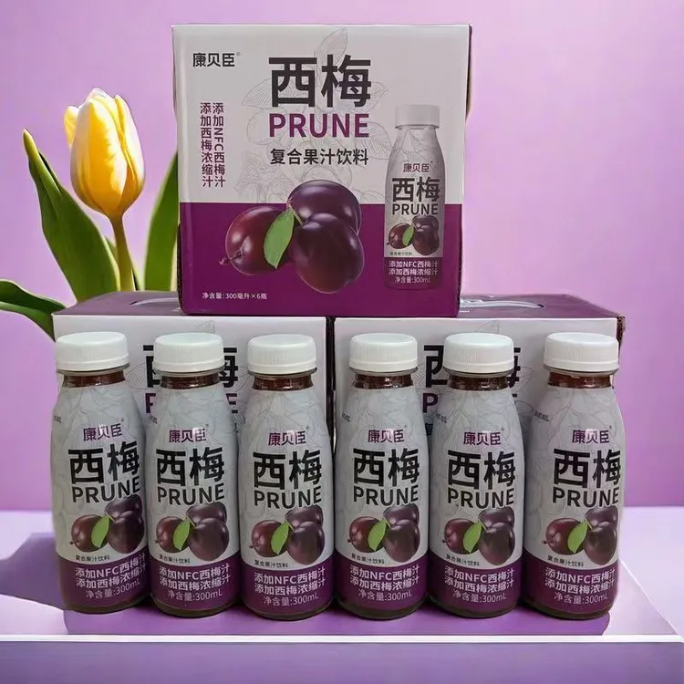 【6瓶一提】康贝臣西梅汁nfc浓缩西梅汁300ml瓶装果蔬汁饮料果汁