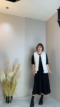 【五爱专属】假两件纯色休闲风气质马甲