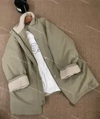 XIAOMEI ｜立领羊羔毛中长款派克服外套-1304