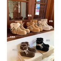 【苏茵茵】袋鼠小土豆~5cm增高加绒保暖毛毛勃肯短靴雪地靴E5417053