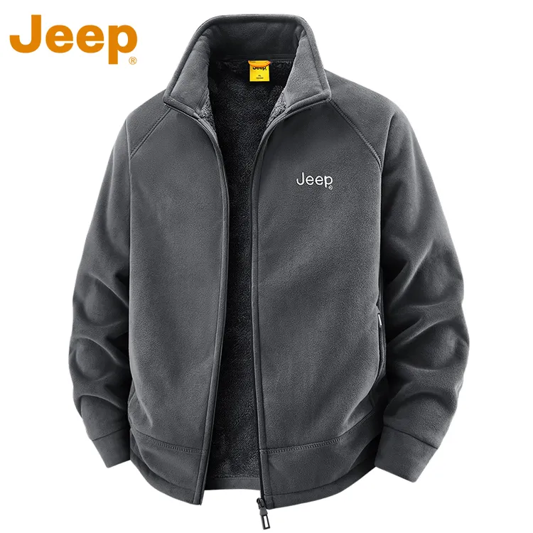 JEEP吉普奥粒绒夹克外套男士秋冬款新款加绒加厚保男士加厚奥粒绒
