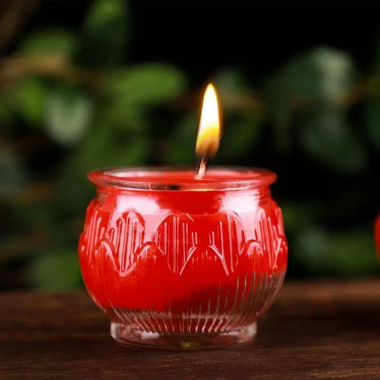 酥油灯蜡烛无烟无味植物酥油家用应急蜡烛照明蜡烛灯厂家直销批发