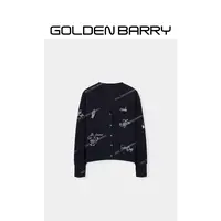 GOLDENBARRY|241259“夜星涂鸦”仿手绣针织开衫