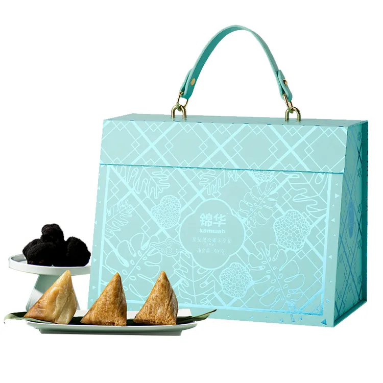 锦华粽子礼盒装星钻黑松露乐享礼900g/礼盒装鲜肉火腿粽咸粽子