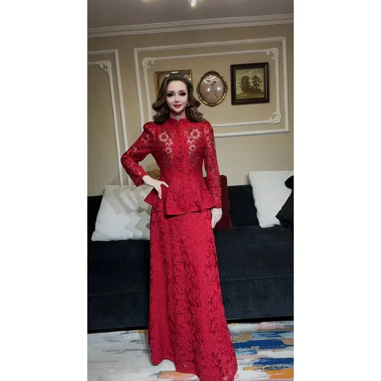 8906【包邮】贵气时尚重工名媛风两件套套装