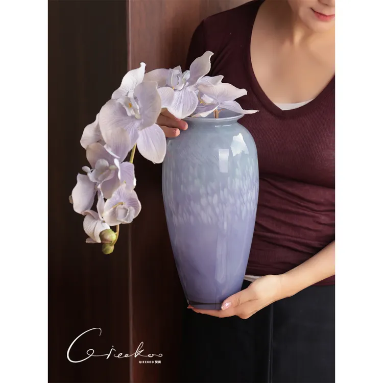 契阔家居客厅高级感梦幻玻璃琉璃花瓶花器艺术玄关桌面装饰摆件