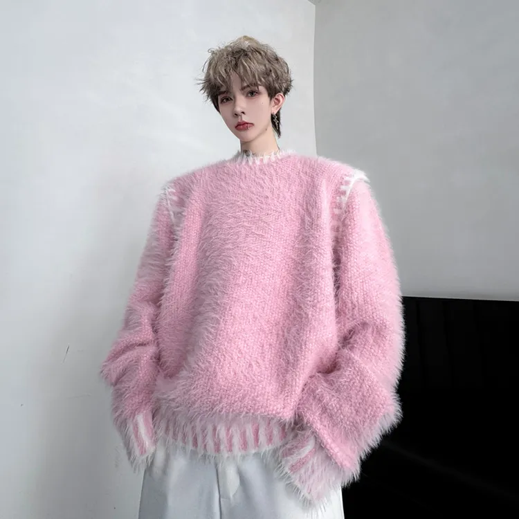 FMQZ STUDIO冬季高级感复古针织衫男女设计感慵懒风套