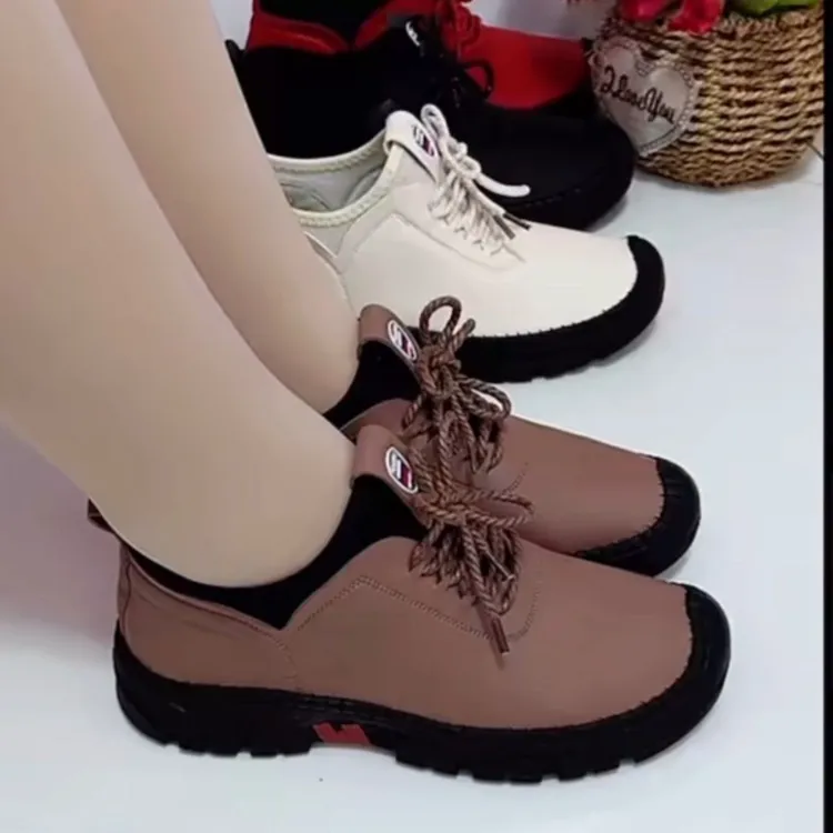 全真软皮软底妈妈鞋春秋款小单鞋女平底舒适百搭大妈健步鞋不累脚