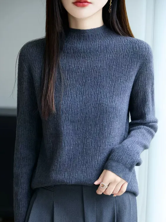 【实体店】652一线成衣半高领秋冬新款时尚百搭针织打底衫