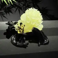 岫玉冰料百财聚来家居饰品开业乔迁礼品冰透摆件手把件手工雕刻