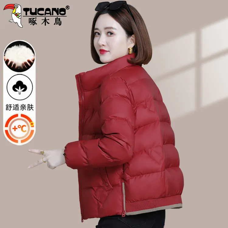 啄木鸟中老年妈妈冬装棉袄2025新款洋气时尚棉服短款女士棉衣外套