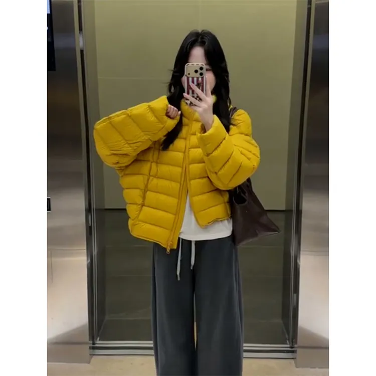 复古连帽排骨棉服上衣女冬季2025新款韩版小众百搭通勤学院风外套