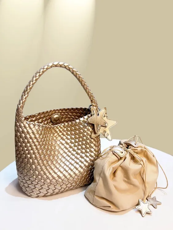（星星小号）枪枪同款编织包纯手工定制高品质单肩包百搭高级2697