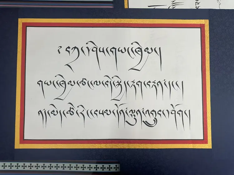 高档藏式书法作品挂画 高度130厘米宽度62厘米适合装饰送礼(无框)