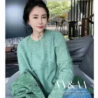 VV&AA 无缝一体成型羊毛针织圆领毛衣 CA12515