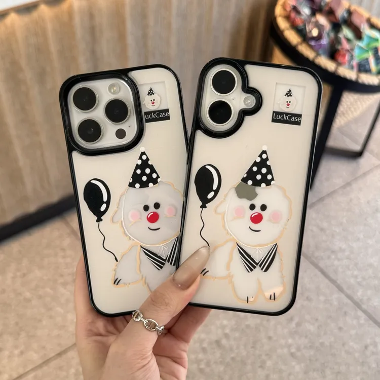 联名帽子狗狗亚克力二合一适用苹果iPhone15/14/16手机壳防摔