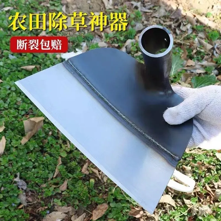 锰钢锄头农用除草工具长柄大号耐用型户外开荒锄头农具