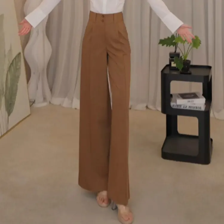 AMASS/阿玛施25新款休闲宽松舒适时尚百搭垂感阔腿裤510075-2538