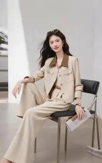 〈纪朵研〉H518时尚高级感套装女2025秋季新款洋气显瘦休闲两件套