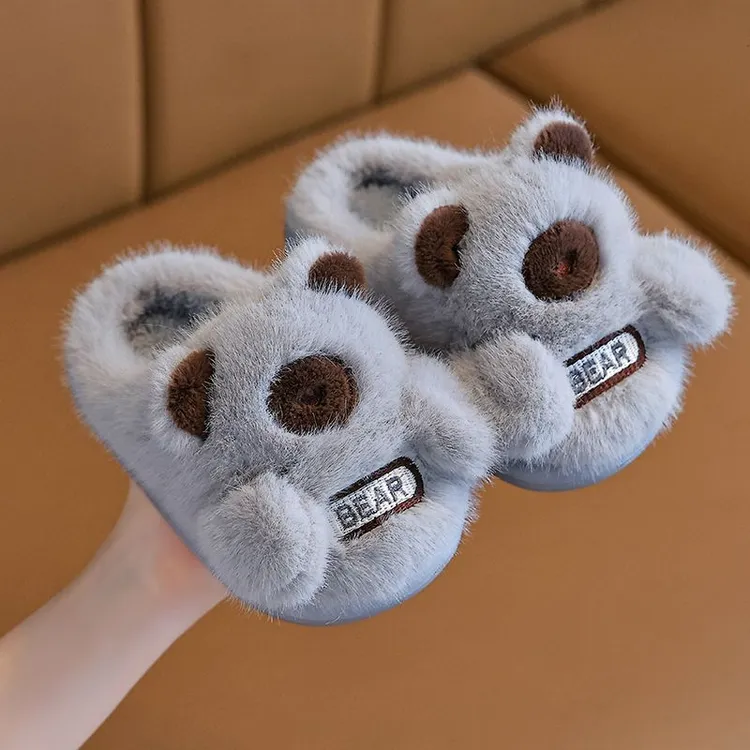 卡皮巴拉儿童棉拖鞋卡通可爱男女童居家室内加厚保暖小孩网红毛拖
