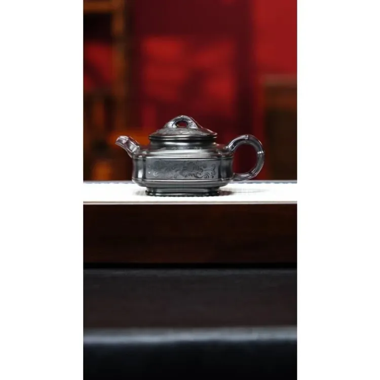 宜兴紫砂 四方竹鼓 铁血红砂 胡鸣凤 商品图