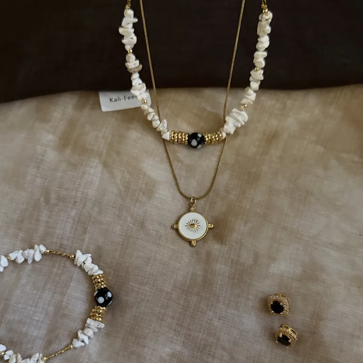 钛钢项链 KaliFeera百搭小众设计时尚手工双层叠戴四件套