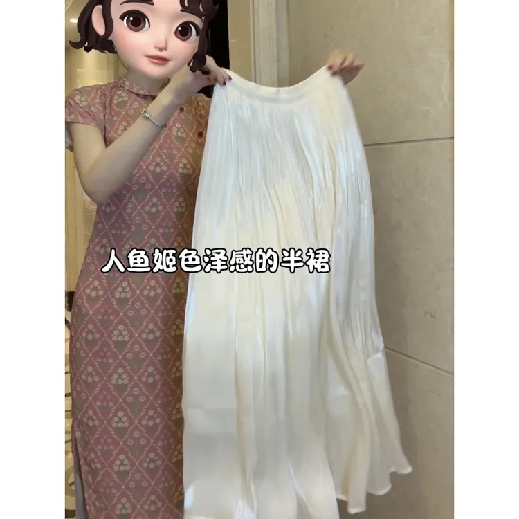 衬裙合集）  百搭旗袍打底衬裙旗袍内搭衬衣衬裙 黑白水貂边衬裙