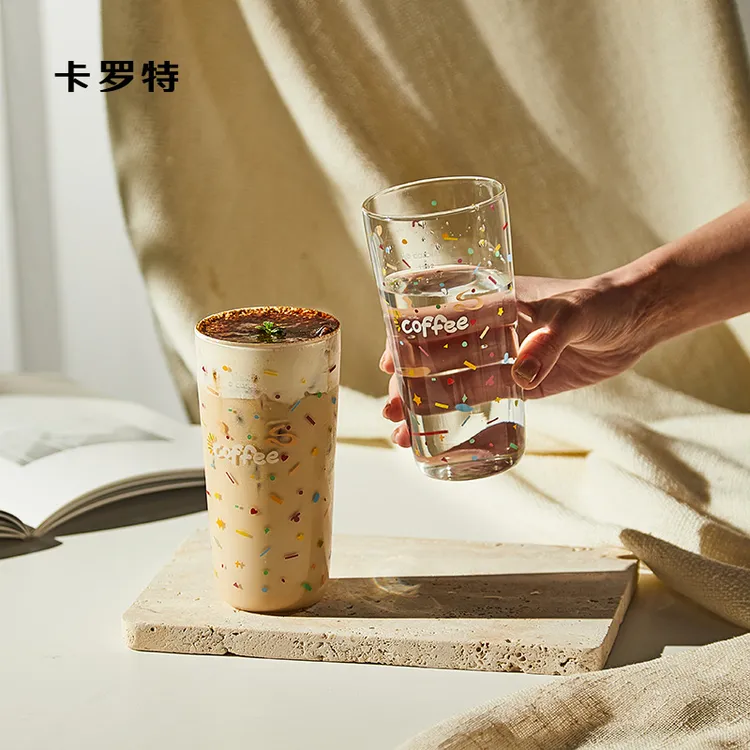 卡罗特高硼硅玻璃杯女高颜值家用耐高温可爱咖啡杯泡牛奶水杯子