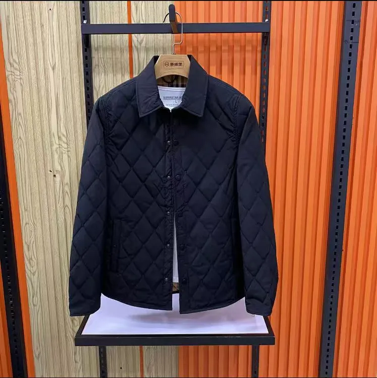 免烫翻领保暖落肩袖长袖纯色棉服商务百搭加厚冬季
