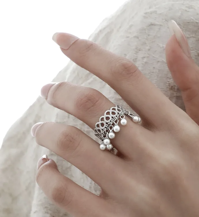 925银戒指 <罗马宫廷>法式时尚高级感韩系小众设计感宽版指环