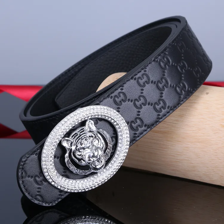 Callima Kavalit皮带男士高档真皮平滑扣时尚休闲黑色牛皮腰带