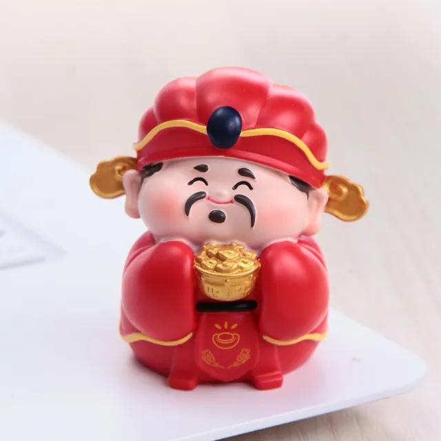办公室五路招财新居开业装饰桌面工位财神爷摆件乔迁情绪稳定礼物