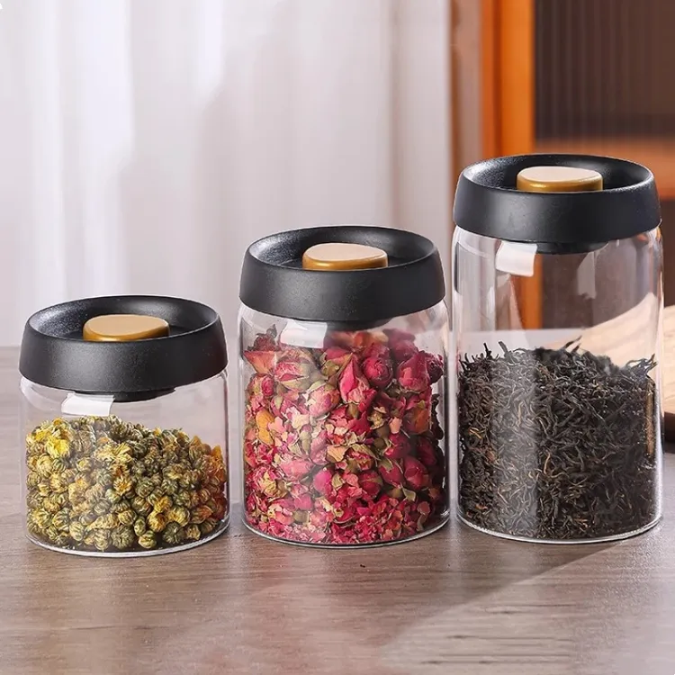 茶叶罐精品高档密封便携抽真空食品级玻璃密封罐白茶普洱茶储存罐