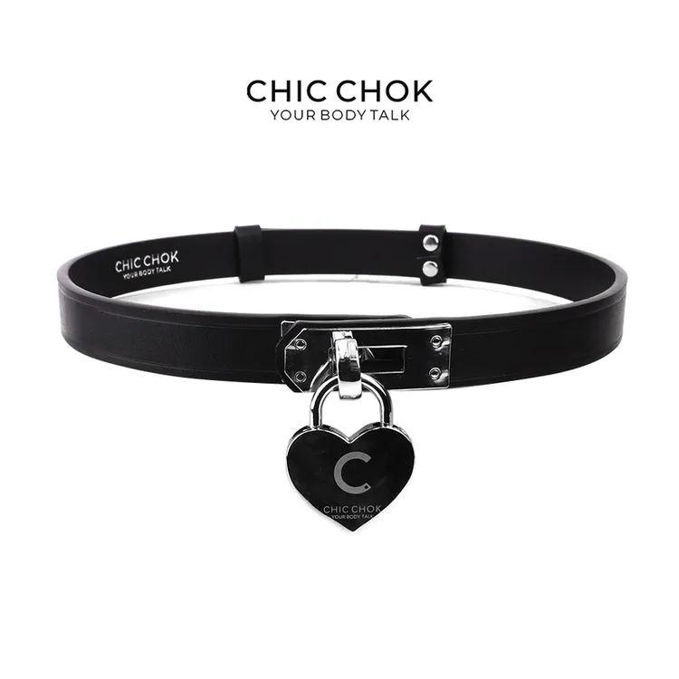 CHICCHOK原创凯莉扣爱心锁可调节定制Choker